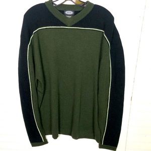 Meister Green and Black Colorblock Sweater XL